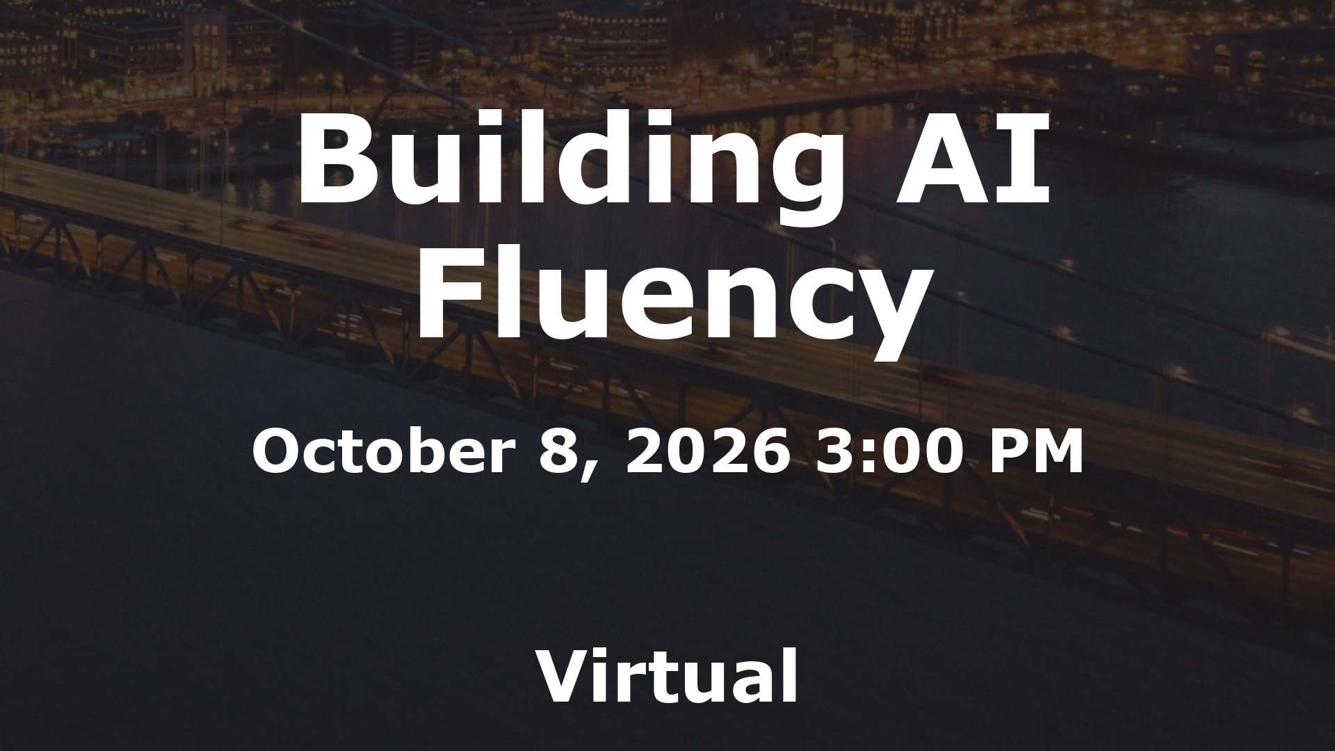 Building AI Fluency event image